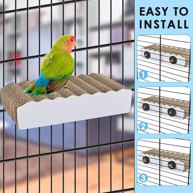 KATUMO Parrot Perch Parakeet Cage Stand Conure Platform Cockatiel Foraging - Image 3