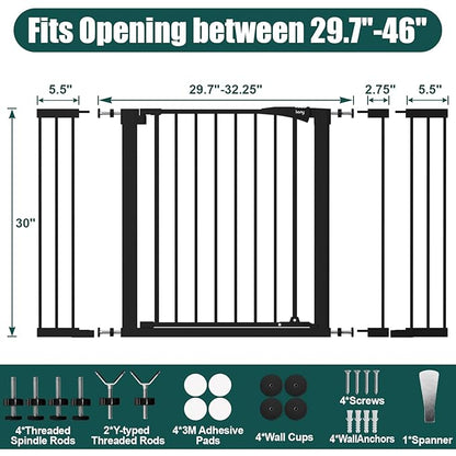 keny 29.7"-46" Baby Gate for Stairs, Auto Close Dog Gates for Doorways - Image 6