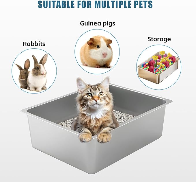 Stainless Steel Cat Litter Box - Image 5