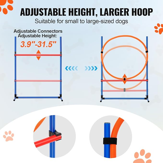 VEVOR Dog Agility Training Equipment, Dog Agility Course Backyard Set - Image 4