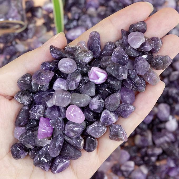 Amethyst Healing Crystal Chips Bulk Gemstones Sets Tumbled Chips Crushed Stones - Image 2