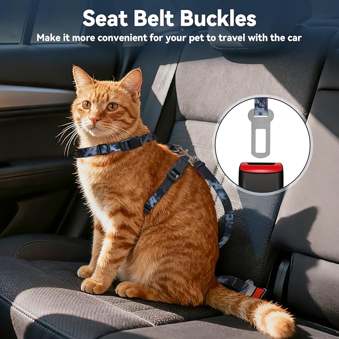 Cat Harness and Leash Set, 3-in-1 Escape Proof Adjustable, Comfortable Soft - Image 2