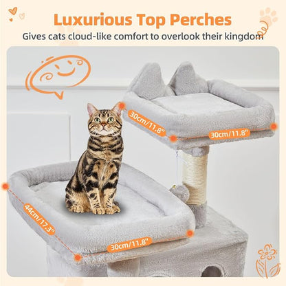 Taoqimiao Cat Tree 57.5-Inch, Cat Tower - Image 7