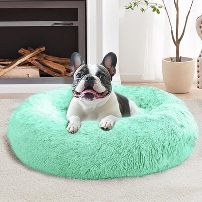 JOLLYVOGUE Calming Dog Bed Large Size Dog, Anti-Anxiety Donut Large Pet Bed by JOLLYVOGUE