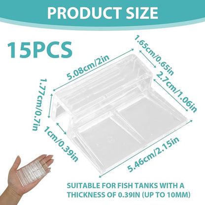 15 Pcs Rimless Aquarium Lid Clips - Image 4