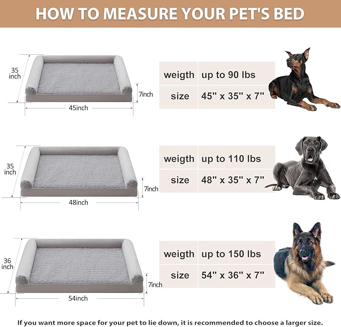 BFPETHOME Dog Beds for Large Dogs, Orthopedic Dog Bed for Medium Large Dogs - Image 6