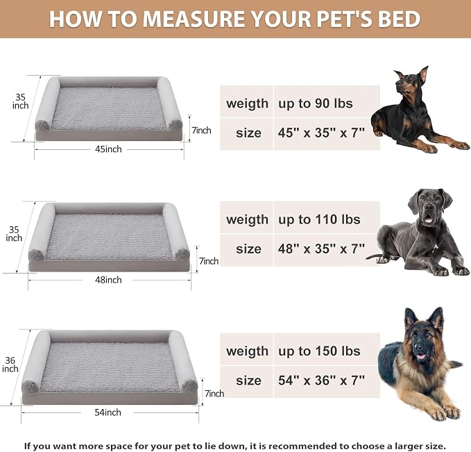 BFPETHOME Dog Beds for Large Dogs, Orthopedic Dog Bed for Medium Large Dogs - Image 6