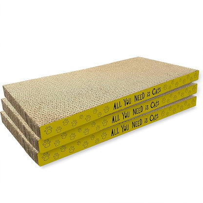 3 Pack Cardboard Cat Scratcher Pads Cat Scratching Board by Unknown