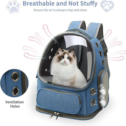 Cat Backpack Carrier for Cats and Small Dogs, Breathable Cat Bubble Backpack - Image 2