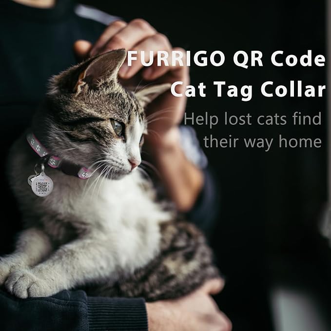 Cat Collar Breakaway with QR Code Name Tag, Reflective Kitten Collars with Bell - Image 8