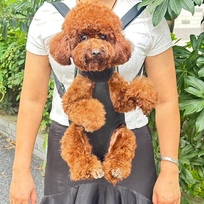 Pet Dog Carrier Backpack, Portable Breathable Mesh Chest Carrier, Polyester - Image 5