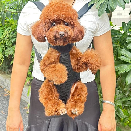 Pet Dog Carrier Backpack, Portable Breathable Mesh Chest Carrier, Polyester - Image 5