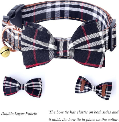 Yizepet Dog Collar with Bow Tie- Adjustable pet Collar - Image 3