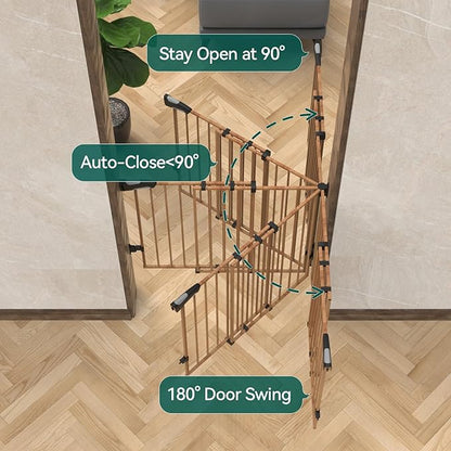 Babelio Baby Gate for Stairs & Doorways, 26-43" W 28" H No Bottom Bar| Easy - Image 6