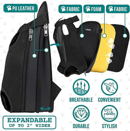 PetAmi Dog Carrier Backpack, Adjustable Dog Pet Cat Front Carrier Backpack | - Image 3