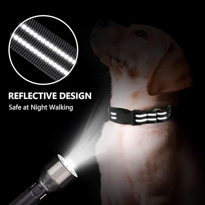 Hikiko Martingale Collar for Dogs Reflective Nylon Puppy Dog Collar - Image 3