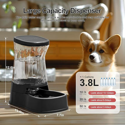 Gardner Pet Automatic Dog Water Dispenser Gravity Stainless Steel Water Waterer - Image 3