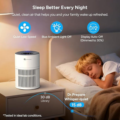 Dr.Prepare Air Purifiers for Bedroom, Quiet Air Purifier - Image 5