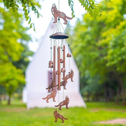 Wolf Wind Chimes for Outside, Wolf Gifts for Women/Men/Sympathy Gift/Memorial - Image 2