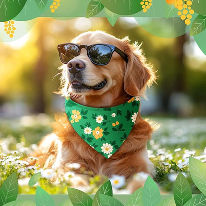 Abbylike 50 Pieces Spring Dog Bandanas Bulk Flower Daisy Sunflower Dog Bandanas - Image 6
