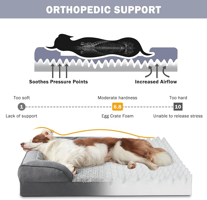 INVENHO Orthopedic Dog Beds Large Sized, XL Washable Dog Sofa - Image 2