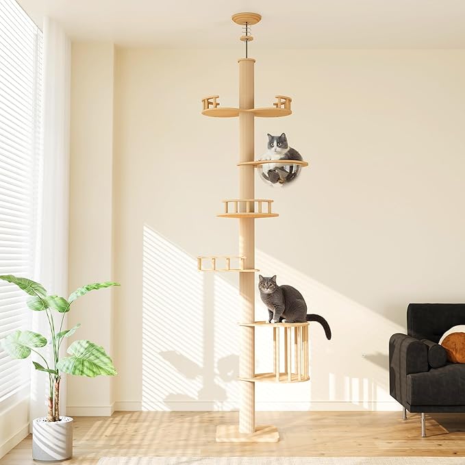 Floor to Ceiling Cat Tree Tower by keygarzone