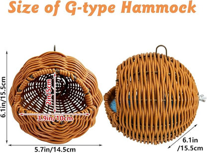 BNOSDM Rattan Bird Nest Parrot Nesting House Parakeet Nesting Soft Lovebird - Image 8