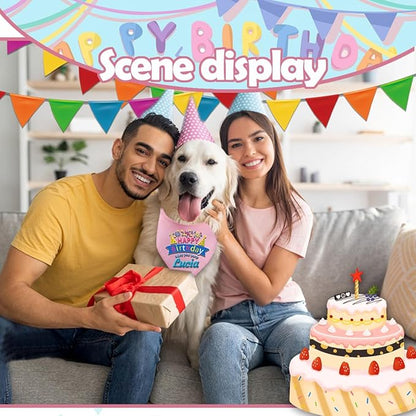 Personalized Dog Birthday Bandana, Happy Birthday Scarf - Image 5