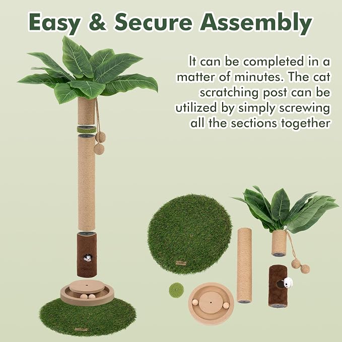 Cat Scratching Post 35'' Tall Cat Scratcher Tree Tower Scratching Posts - Image 7