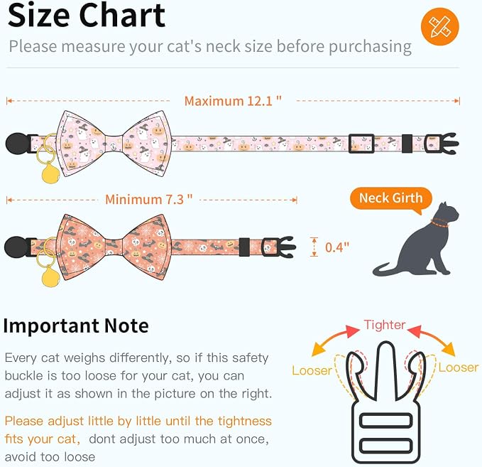 2 Pack Halloween Breakaway Cat Collar - Image 2