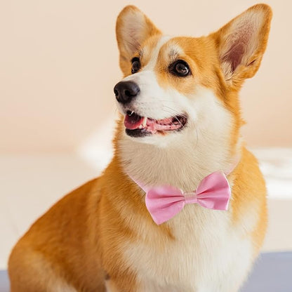 KOOLMOX Dog Bow Ties Pink, Adjustable Dog Collar Bow Tie - Image 5