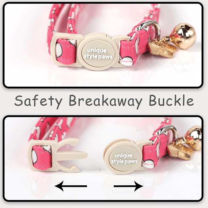 Unique style paws 2 Pack Valentine's Day Kitten Collar Breakaway - Image 4