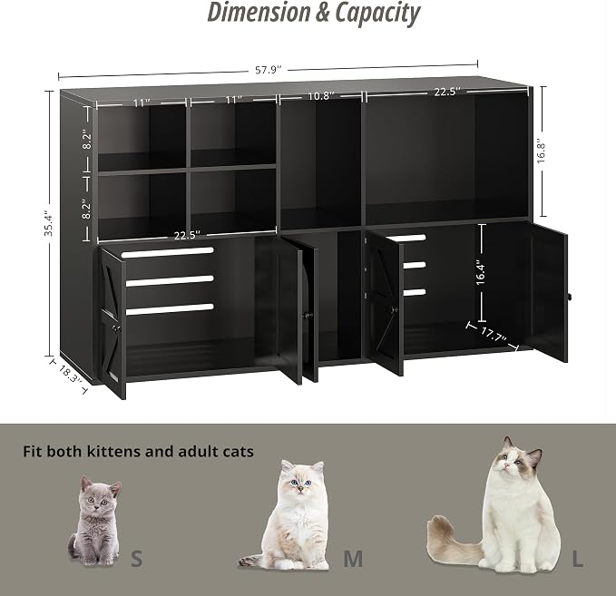 IRONCK Cat Litter Box Enclosure - Image 2