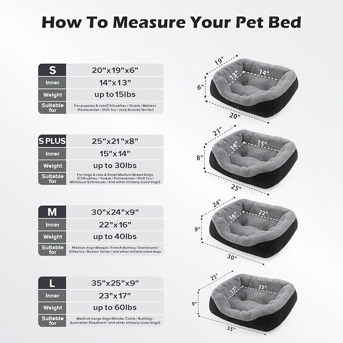 INVENHO Small Dog Bed Orthopedic Warming Soft Calming Sleeping Durable - Image 5