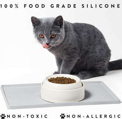 CatGuru Cat Food Mat, Small & Large Pet Feedingd Mat, 100% Waterproof Cat Mats - Image 6