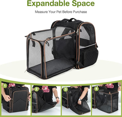 Lekebobor Large Cat Backpack Carrier Expandable Pet Carrier Backpack - Image 4