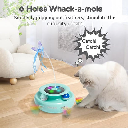 ORSDA Cat Toy, 3-in-1 Automatic Interactive Electronic Moving Ambush Feather - Image 5