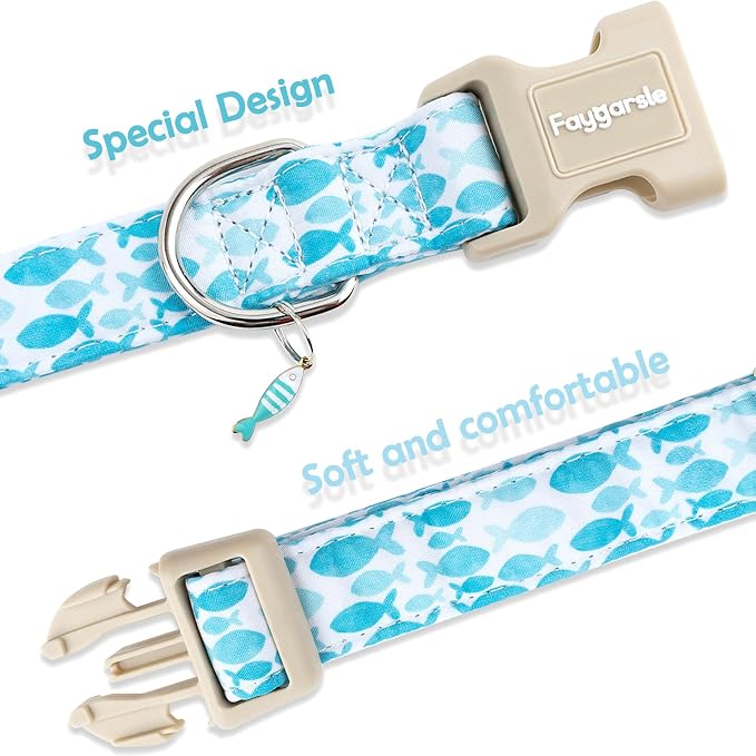Faygarsle Fish Pattern Dog Collar, Adjustable - Image 4