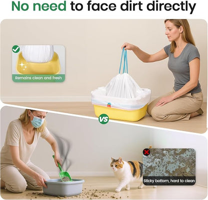 7-Day Sifting Litter System Bags, Heavy Duty Thickened Liners 37x18 Inch - Image 3