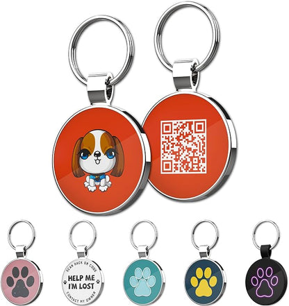 MYLUCKYTAG QR Code Pet ID | Personalized Dog & Cat Collar Tag | Online Profile by MYLUCKYTAG