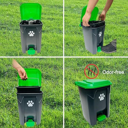 20L Dog Poop Trash Can Outside - Image 4