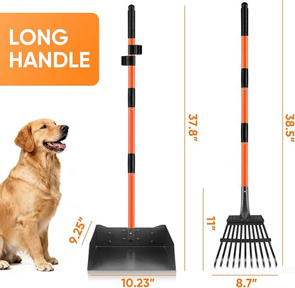 Pooper Scooper, Detachable Long Handle Dog Pooper Scoopers - Image 3