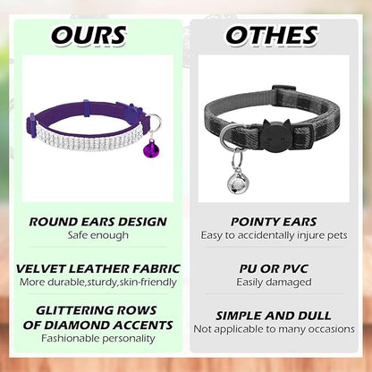 EXPAWLORER Soft Velvet Safe Cat Collars - Image 4