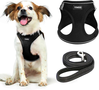 YIMEIS Dog Harness and Leash Set, No Pull Soft Mesh Pet Harness, Reflective by YIMEIS