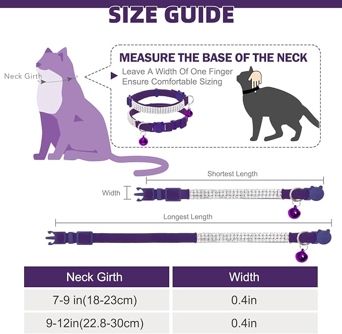 EXPAWLORER Soft Velvet Safe Cat Collars - Image 2