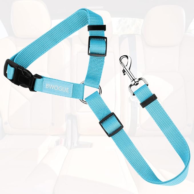 BWOGUE Pet Dog Cat Seat Belts, Car Headrest Restraint Adjustable Safety Leads - Image 2