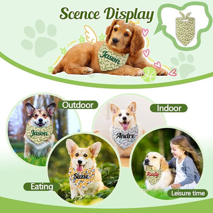 Personalized Dog Bandana with Embroidered Name, Custom Neckwear Dog Scarf - Image 5