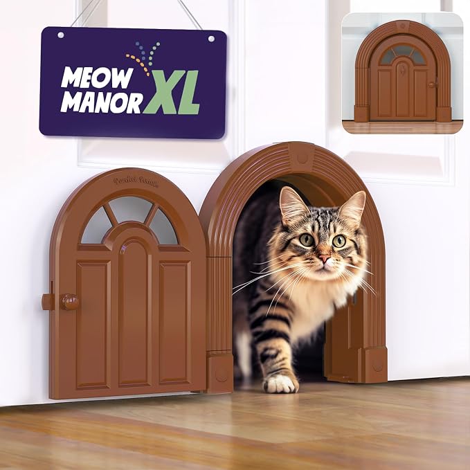 Purrfect Portal Meow Manor® XL Interior Cat Door – No-Flap Pet Door by PurrfectPortal