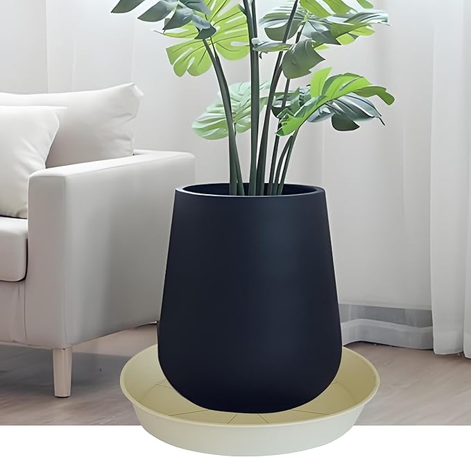 4 Pack of 18 19 inch Plant Saucer Drip Tray, Heavy Duty Deep Plant Saucers - Image 3