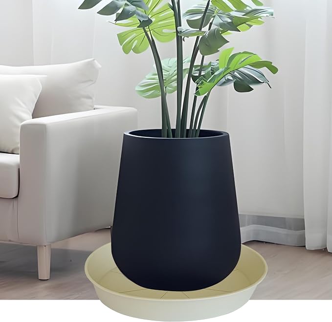 3 Pack of 25 26 inch Plant Saucer, 4.2" Depth, Large Deep Plastic Flower - Image 3